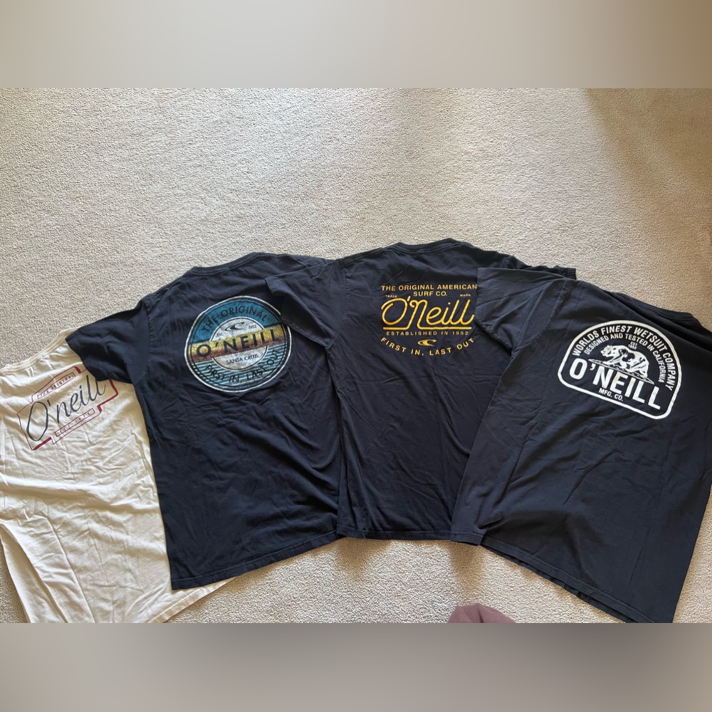 Men’s O’Neill brand tshirts lot of 4
